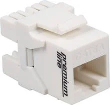 106121020 – Premium Line Category 6 180° Unshielded Keystone Jack, Dual Type IDC, Black