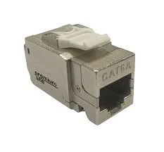 109813010 – Premium Line Category 6A 90° Shielded Die-casting Keystone Jack, Slim type