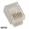 170302 – RJ11 (6P4C) Plug for Stranded Round Wire 100pc/pack