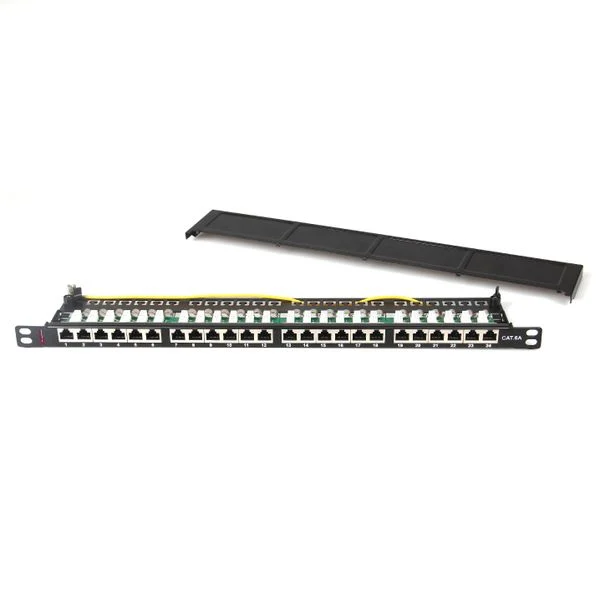 179212412 – Premium Line Category 6A 90° 1U Shielded Patch Panel, Dual Type IDC, 24 Ports, Black