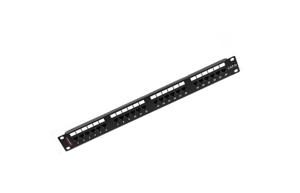 195000002 – Cable Management Bar, Click On Type for 1U Unshielded Patch Panel, Black