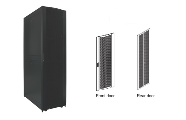 615888482 – Design Enhanced Server Cabinet with perforated front door, height 48U, width 800mm, depth 800mm, black